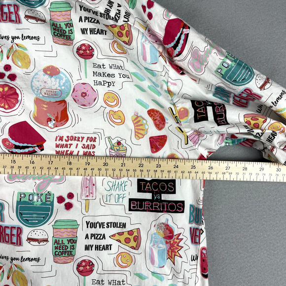 Zara Graphic Print Tunic Top Womens Small Oversized Balloon Sleeve Colorful Art - Picture 7 of 13